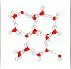 Molécules d'eau organisées en cristaux